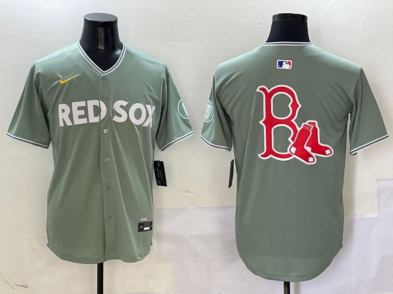 Men Boston Red Sox Blank Green Joint Name Game Nike 2025 MLB Jersey style 5->boston red sox->MLB Jersey
